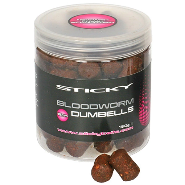 Sticky Bloodworm Dumbells – 16mm 1 Sticky Bloodworm Dumbells – 16mm